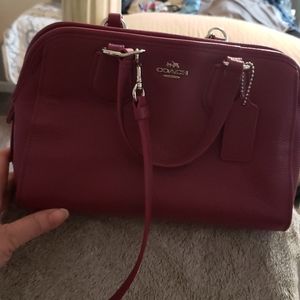 Coach mini satchel plum crossbody bag